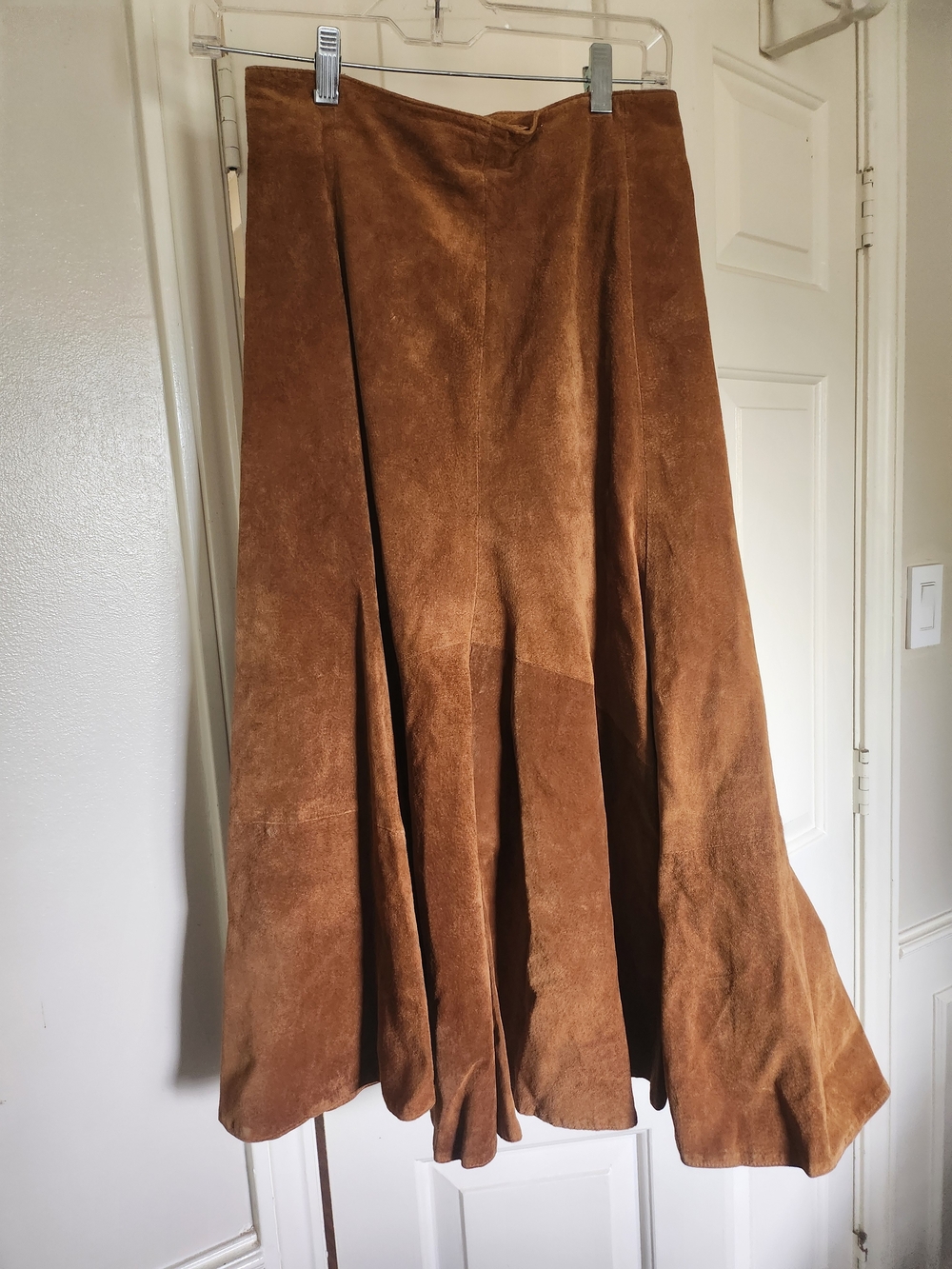 Wilson Brown Suede A-Line Full Skirt